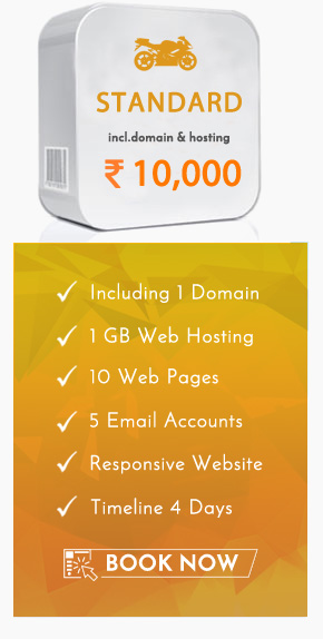 Web design package standard in Khandwa
